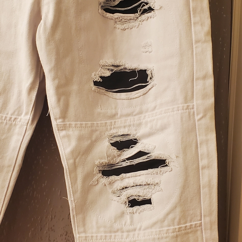 Kroix White and Black Jean Pants